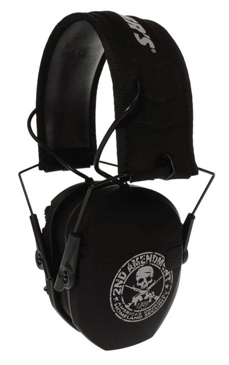 Walker's GWPRSEMFS2A Razor Freedom Electronic Hearing Muff 23 dB Over-the-Head Black 2nd Amendment
