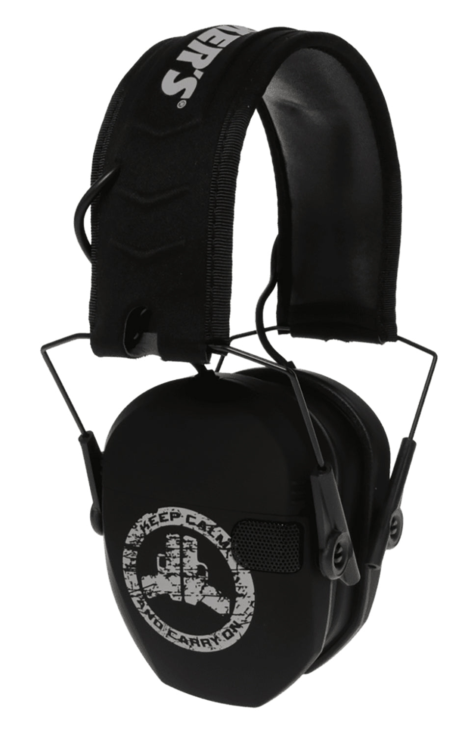 Walker's GWPRSEMFSKCCO Razor Freedom Electronic Hearing Muff 23 dB Over-the-Head Black Carry On Logo