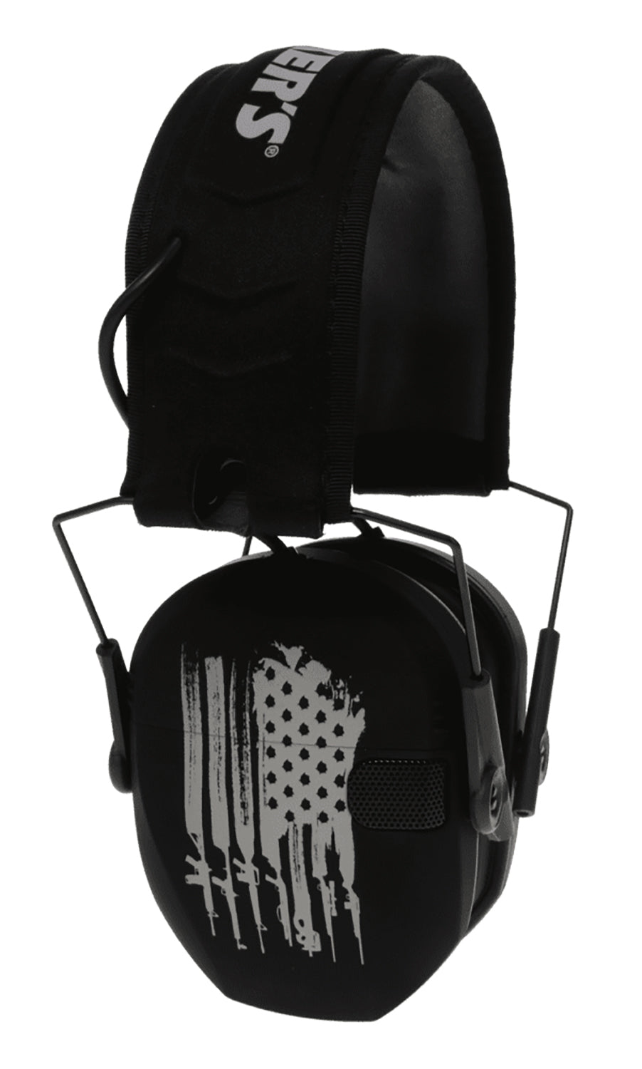 Walker's WPRSEMFSFLG Razor Freedom Electronic Hearing Muff 23 dB Over-the-Head Black US Flag