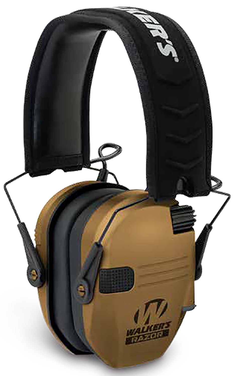 Walker's GWPRSEMBB Razor Slim Electronic Muff 23 dB Over-the-Head Battle Brown/Black