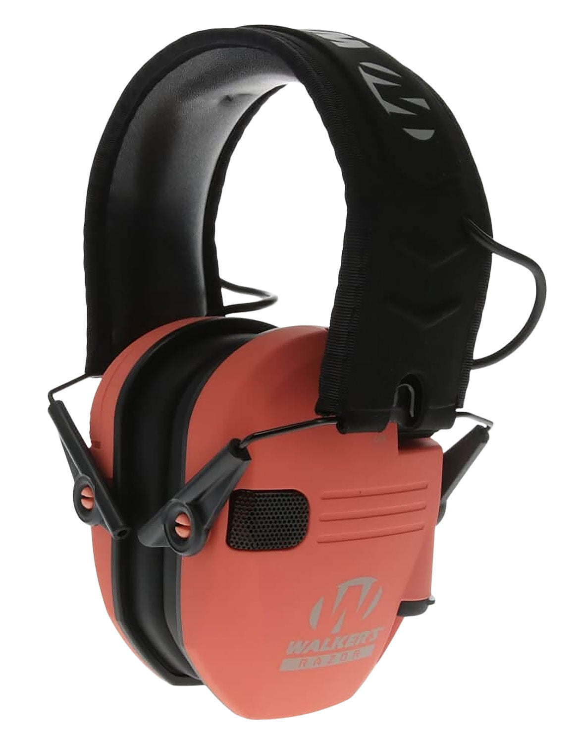 Walker's GWPRSEMCOR Razor Slim Electronic Muff 23 dB Over-the-Head Coral/Black