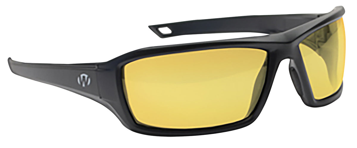 Walker's IKON Forge Adult Ballistic Shooting Glasses - Amber Lens with Matte Black Frame