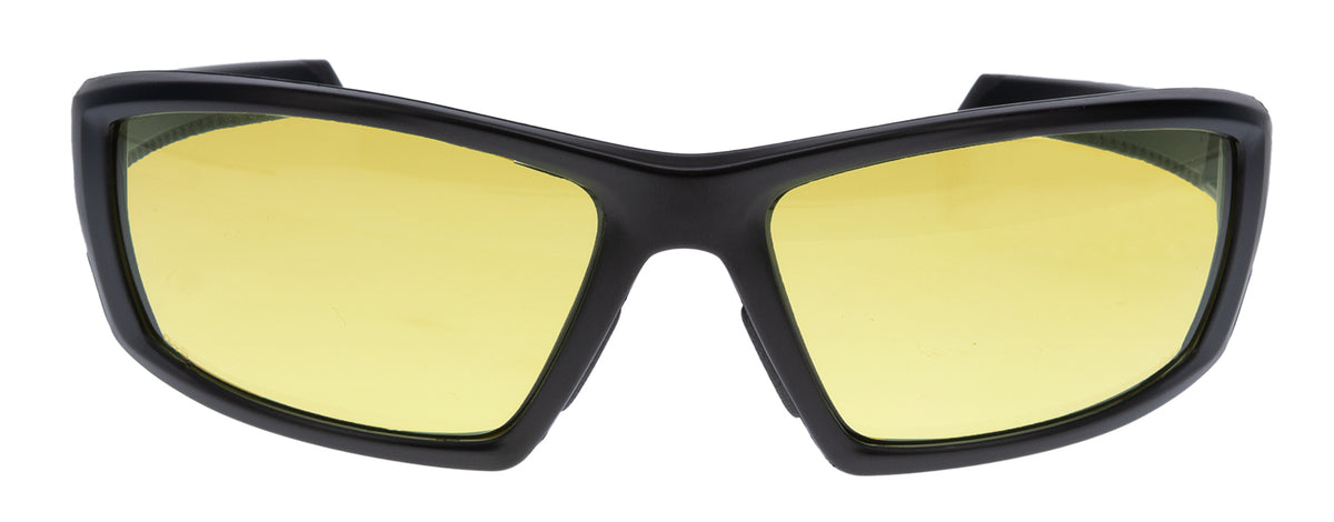 Walker's IKON Vector Adult Ballistic Shooting Glasses - Amber Lens with Matte Black Frame