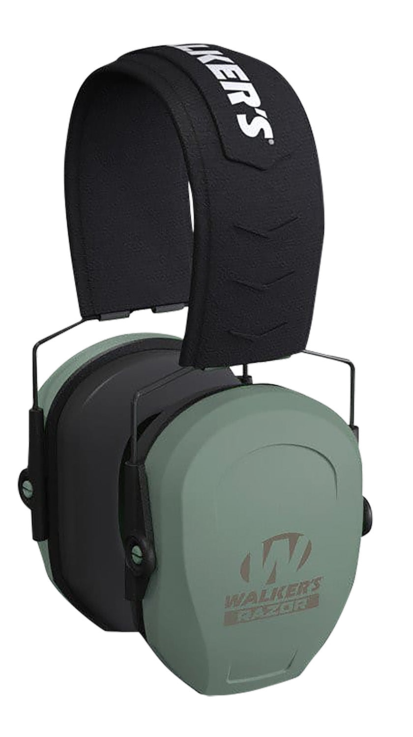 Walker's GWPRSMPASSGN 27 dB Razor Slim Passive Muff Sage Green Black Over-Head