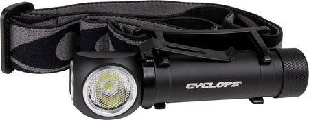 Cyclops Hades 1000 Lumens Removable Rechargeable LED Headlamp Black Anodized P9 Bulb 4.5 Hours