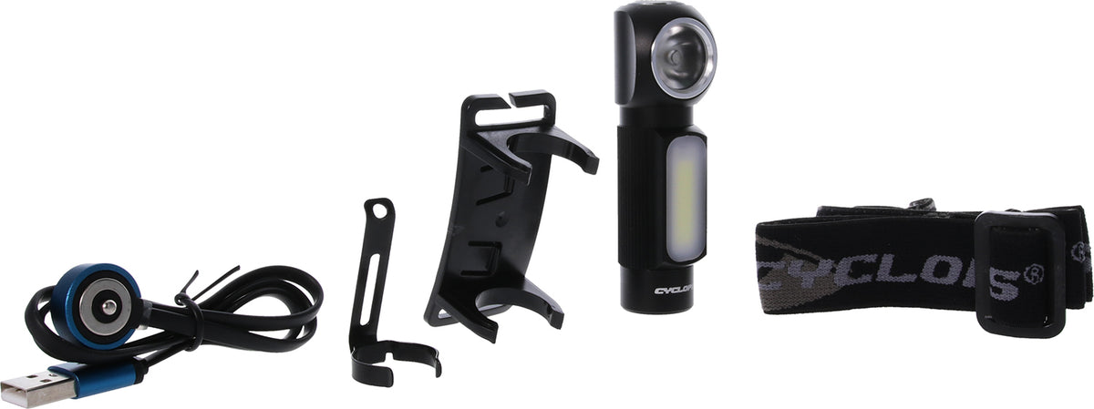 Cyclops Hades Horizon 500 Lumens Removable Rechargeable Headlamp Black Anodized P9 Red/White LED