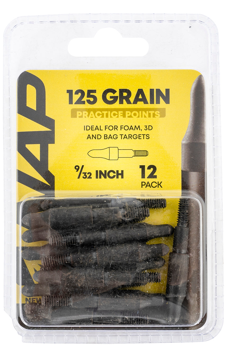 NAP NAP60P3DP932X 3D Practice Points 125 GR Black / 12 Pack