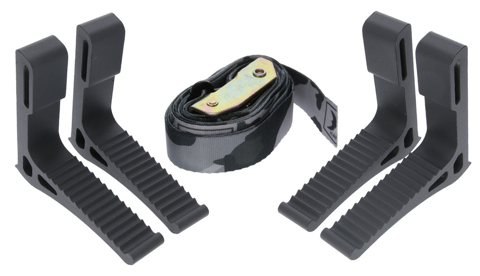 Hawk HWKSTP4PK Monkey Bar Steps Black Aluminum 4pk