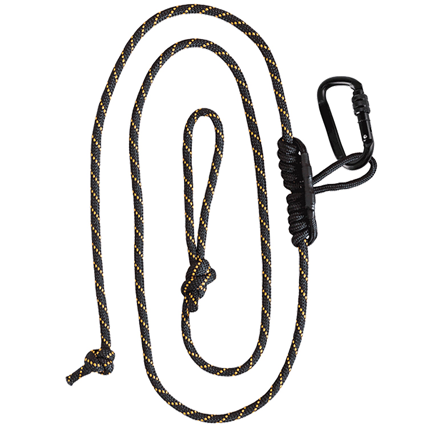 Muddy MUDMSA070 Lineman's Safety Rope Black Nylon with Prusik Knot