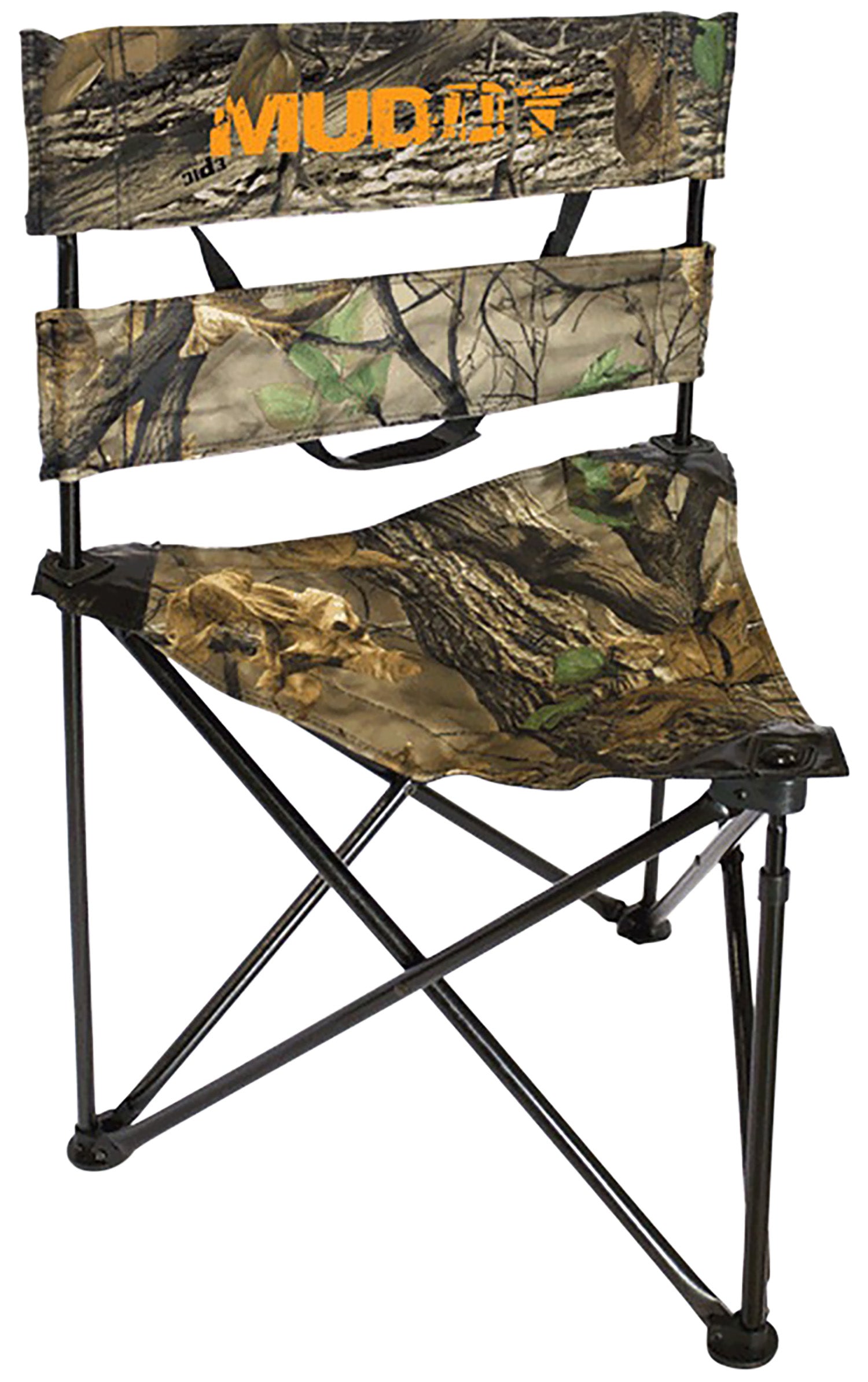 Muddy MUD-MGS300 Camouflage Tripod Ground Seat Padded Backrest Folding