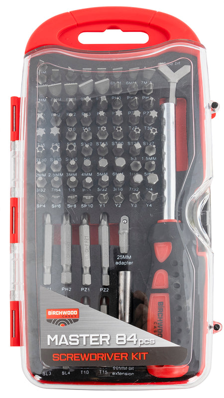 Birchwood Casey DLXSDS Master Screwdriver Bit Kit 84 Pcs, Includes Torx/Hex/Phillips/Slotted