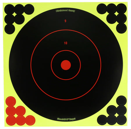 Birchwood Casey TDSNC812PK 8" Bullseye Adhesive Paper Target Dispenser with Pasters 12 Pk