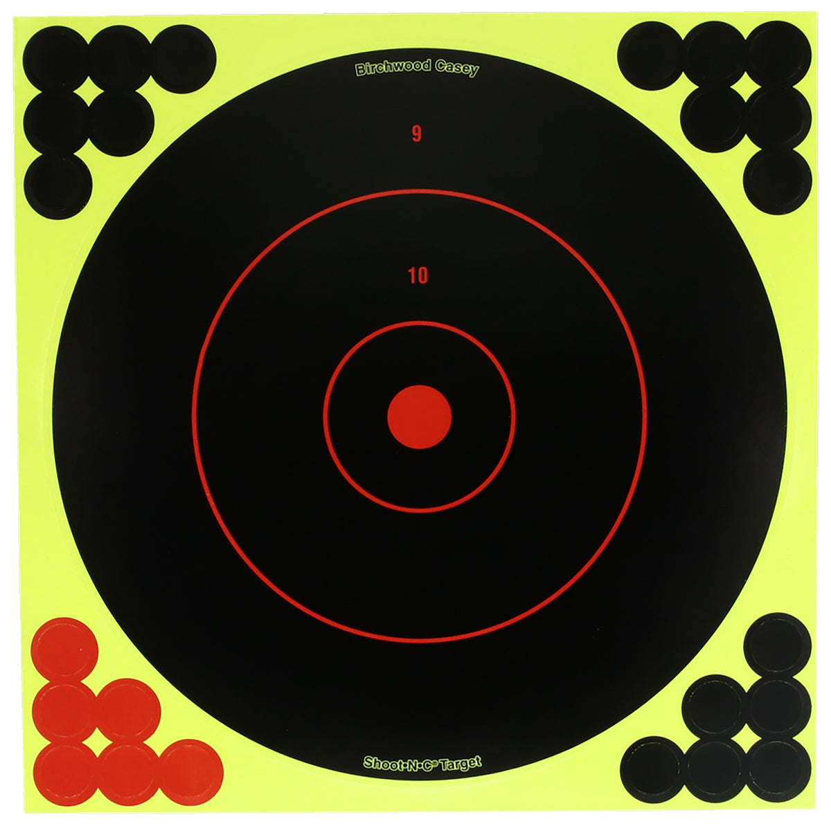 Birchwood Casey 12" Bullseye Self-Adhesive Paper Target Dispenser with Pasters 25 Pack