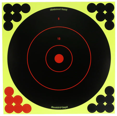Birchwood Casey 12" Bullseye Self-Adhesive Paper Target Dispenser with Pasters 25 Pack