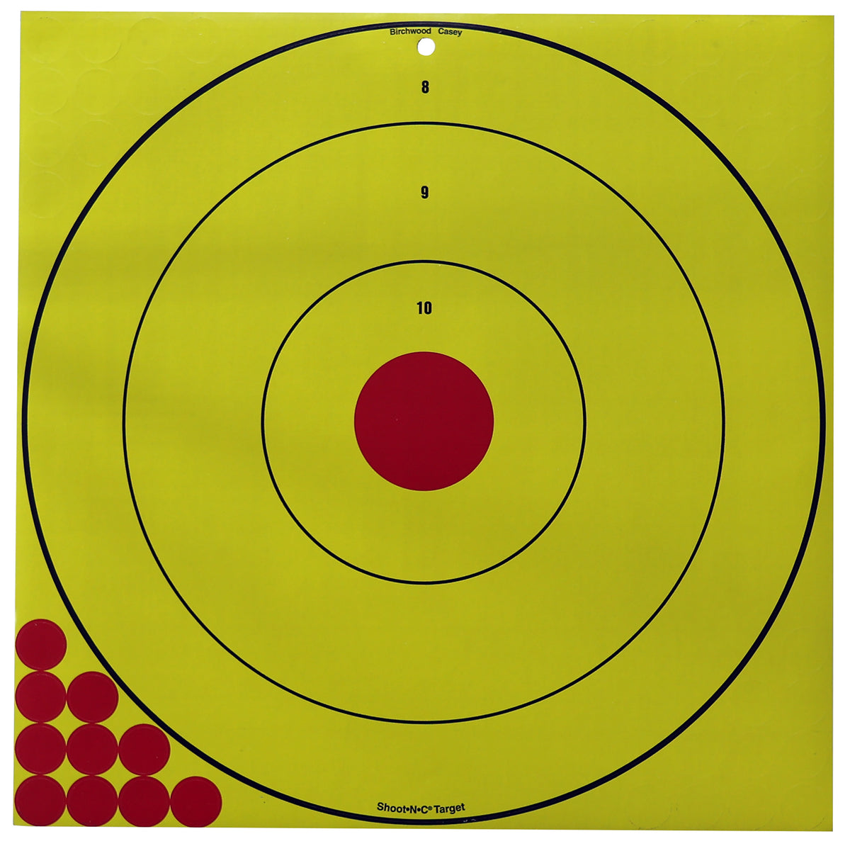 Birchwood Casey LRBET5PK Shoot-N-C Reactive Self-Adhesive 17.75" Bullseye Paper Target Red/Yellow 5 Per Pack