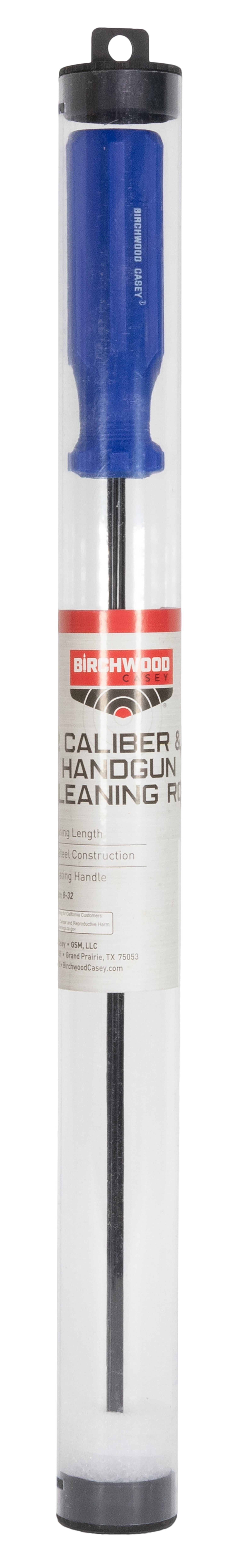 Birchwood Casey 41409 12" Steel Handgun Cleaning Rod .22 Cal and Up with Storage Tube