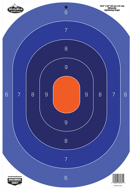 Birchwood Casey 35763 Dirty Bird Silhouette Tagboard Splatter Target 16.5"x24" 3 Per Pkg