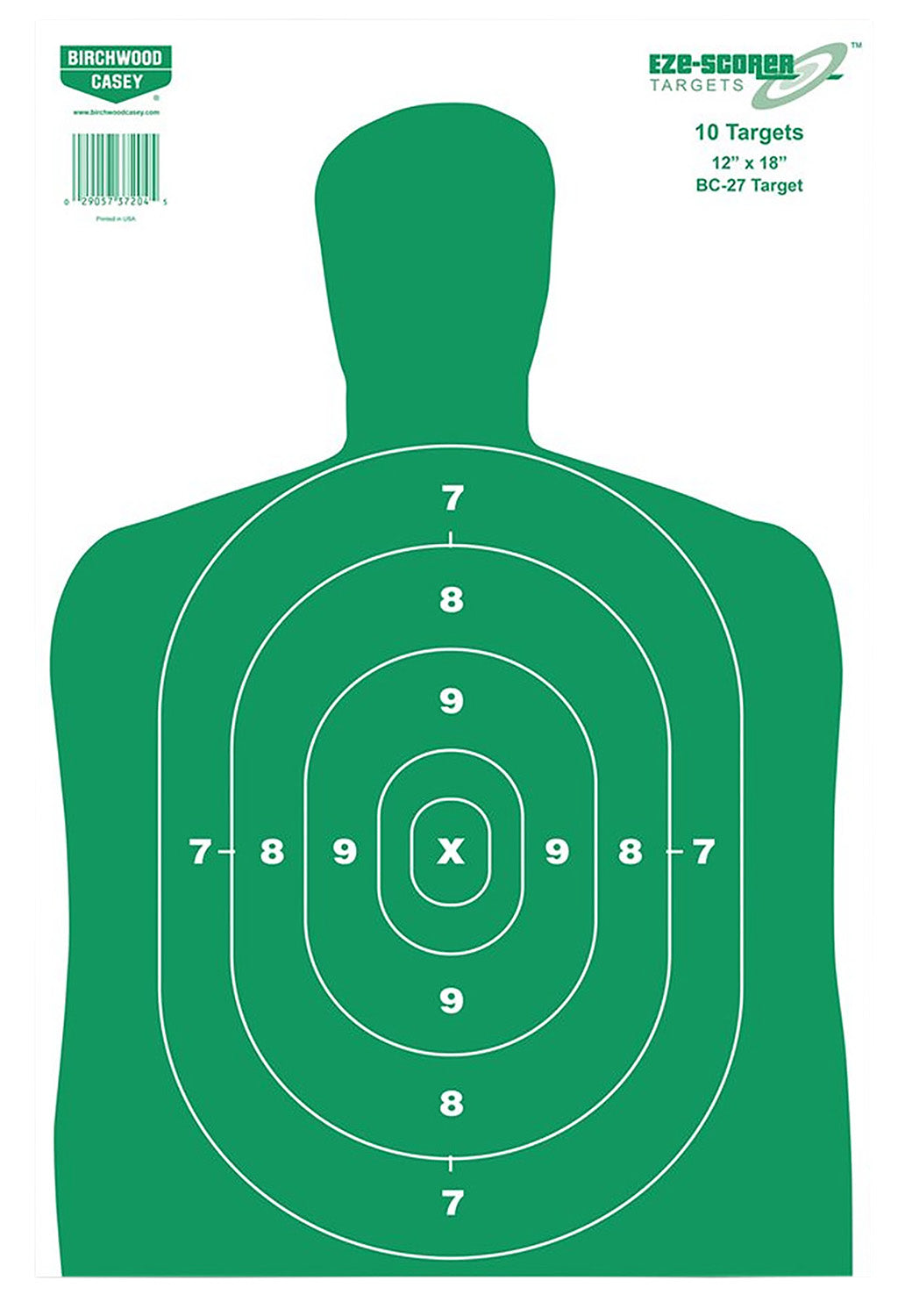 Birchwood Casey EZE-Scorer BC-27 Silhouette Paper Target 12" x 18" Pack of 100