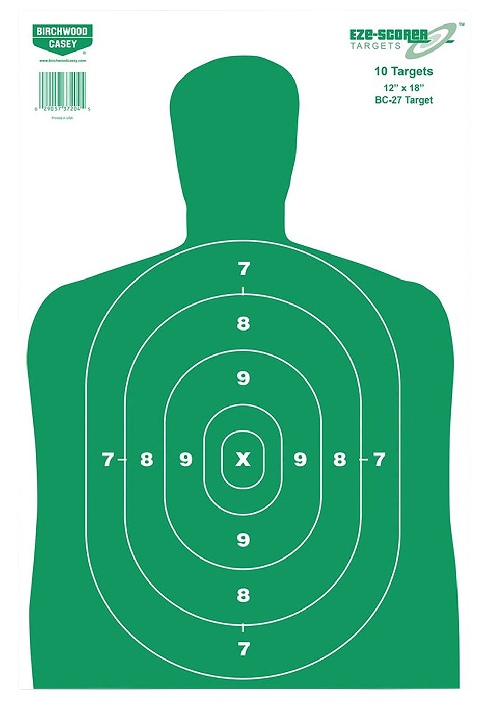 Birchwood Casey EZE-Scorer BC-27 Silhouette Paper Target 12" x 18" Pack of 100