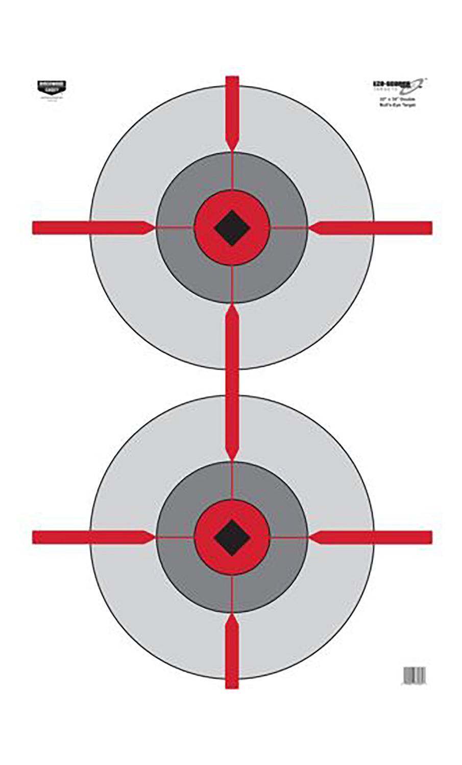 Birchwood Casey EZE-Scorer Bullseye Paper Target 23" x 35" Black/White Indoor/Outdoor 100 Pk