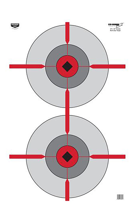 Birchwood Casey EZE-Scorer Bullseye Paper Target 23" x 35" Black/White Indoor/Outdoor 100 Pk