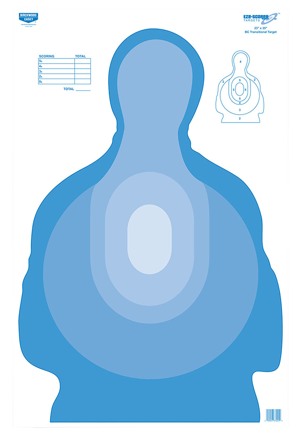 Birchwood Casey EZE-Scorer Silhouette Paper Target 23" x 35" Indoor/Outdoor Range 100 Pk