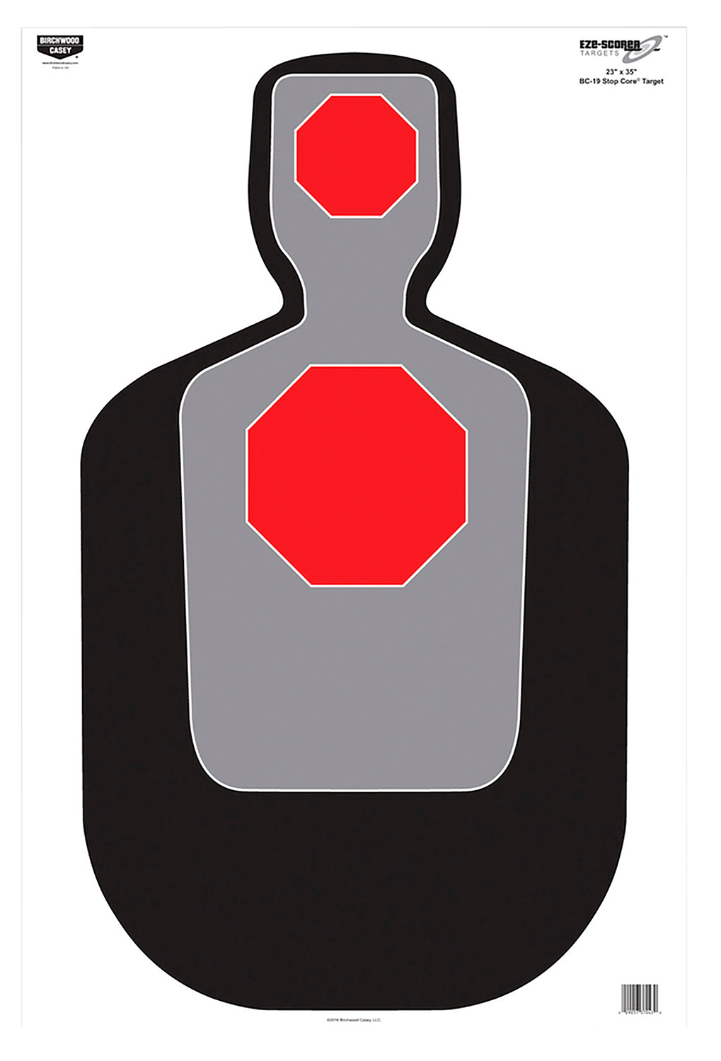 Birchwood Casey EZE-Scorer BC-19 Silhouette Paper Target 23" x 35" Indoor/Outdoor 100 Pk