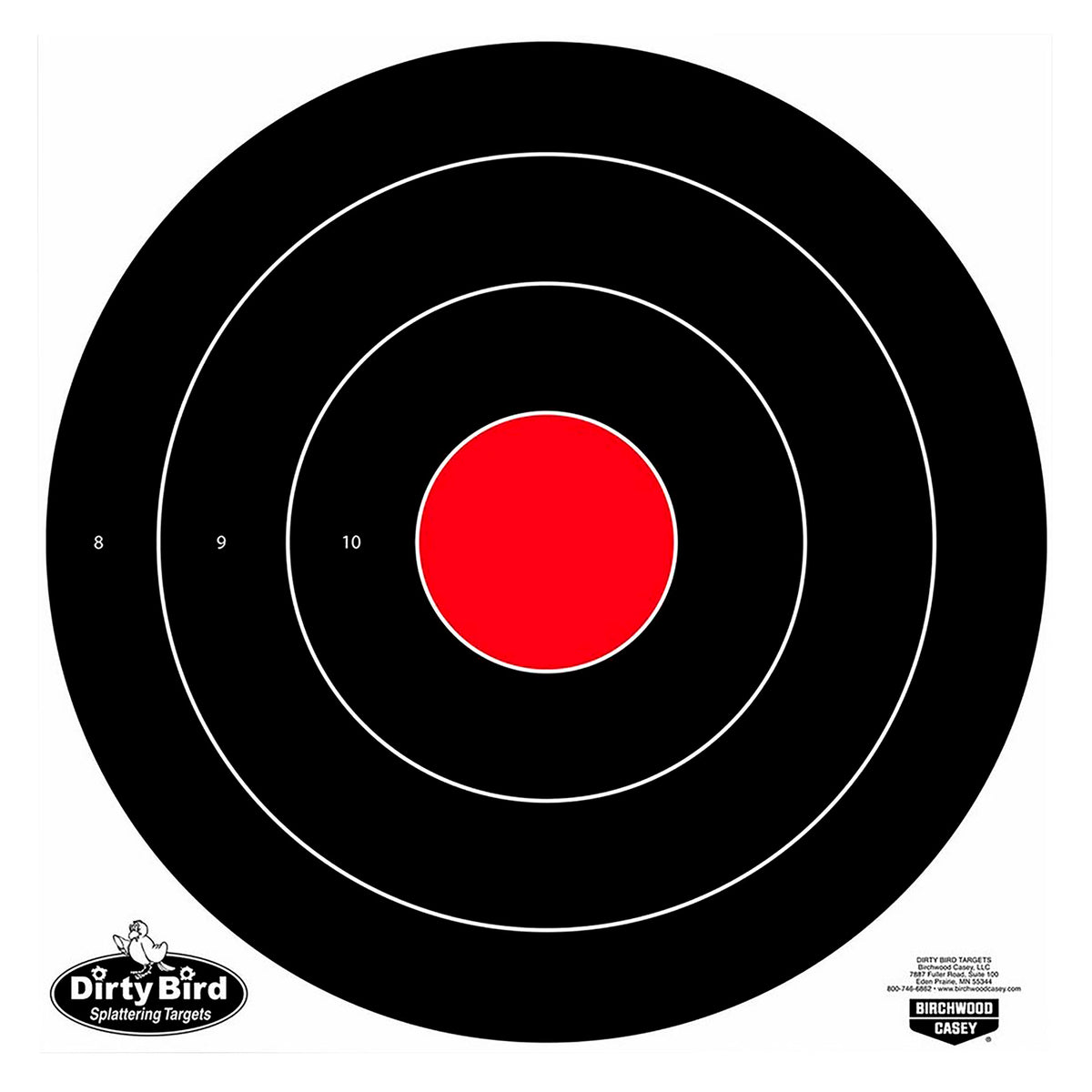 Birchwood Casey 35181 Dirty Bird Long-Range Bullseye Tagboard Target 17.25" 100 Per Pkg