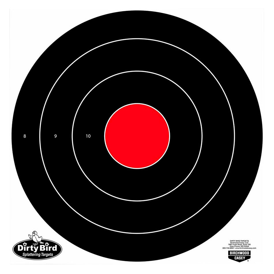 Birchwood Casey 35181 Dirty Bird Long-Range Bullseye Tagboard Target 17.25" 100 Per Pkg