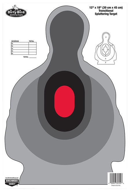 Birchwood Casey 35722 Dirty Bird Silhouette Shooting Target 12"x18" 100 Per Pkg