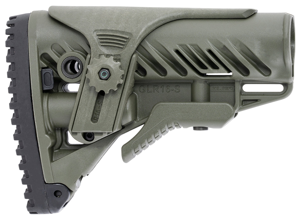 FAB Defense FXGLR16CPG OD Green Tactical AR-15/M4 Buttstock w/ Adjustable Cheek-Rest & Anti-Rattle