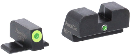 AmeriGlo SG301 i-Dot Dot-Over-Dot Sight Set for SIG Sauer Pistols Green Tritium LumiGreen Front