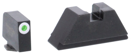AmeriGlo GL411 XL Tall Co-Witness Iron Sight Set for Glock - Green Tritium White Outline Front & Black Rear