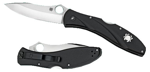 Spyderco Centofante 3 3.14" VG-10 Plain Drop Point Blade Black Lightweight FRN Handle Folding Knife