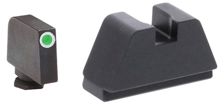 AmeriGlo GL481 2XL Tall Co-Witness Iron Sight Set for Glock - Green Tritium White Outline Front & Black Rear