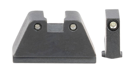 AmeriGlo GL814 2XL Tall Co-Witness Iron Sight Set for Glock - Green Tritium Black Outline Front & Rear