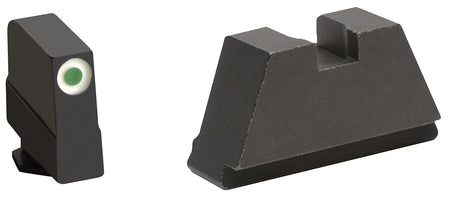 AmeriGlo GL491 3XL Tall Co-Witness Iron Sight Set for Glock - Green Tritium White Outline Front & Black Rear