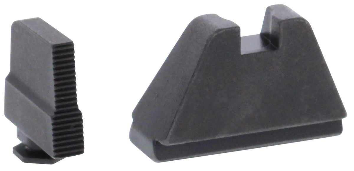 AmeriGlo GL507 5XL Tall Co-Witness Iron Sight Set for Glock - Serrated Black Front & Flat Black Rear