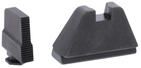 AmeriGlo GL507 5XL Tall Co-Witness Iron Sight Set for Glock - Serrated Black Front & Flat Black Rear