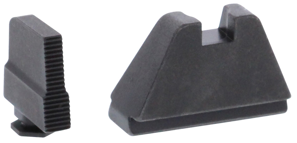 AmeriGlo GL507 5XL Tall Co-Witness Iron Sight Set for Glock - Serrated Black Front & Flat Black Rear