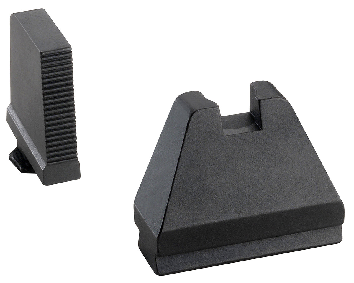 AmeriGlo GL808 Glock 9XL Tall Optic Compatible Iron Sight Set – Serrated Front, Black Rear