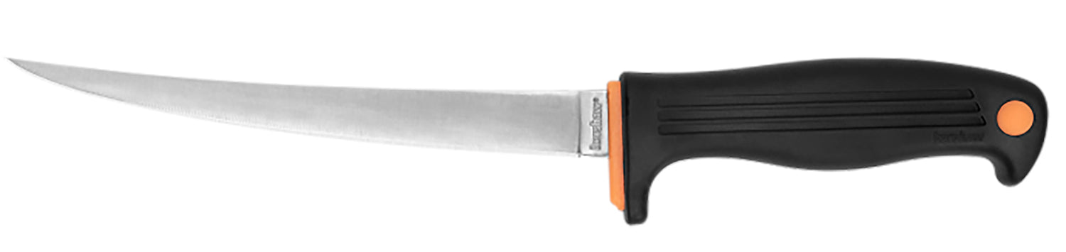 Kershaw 1257X Clearwater Fixed Fillet 7" Plain Satin 420J2 Stainless Blade Black Co-polymer Handle & Sheath