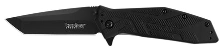 Kershaw 1990 Brawler 3" Folding Modified Tanto 8Cr13MoV Black Oxide Blade Black Nylon Handle Includes Pocket Clip