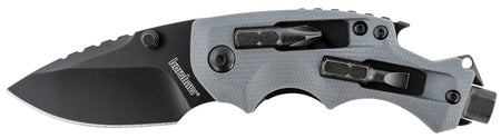 Kershaw 8720 Shuffle DIY 2.4-Inch Folding Drop Point 8Cr13MoV Black Oxide Blade Gray Glass-Filled Nylon Handle & Clip