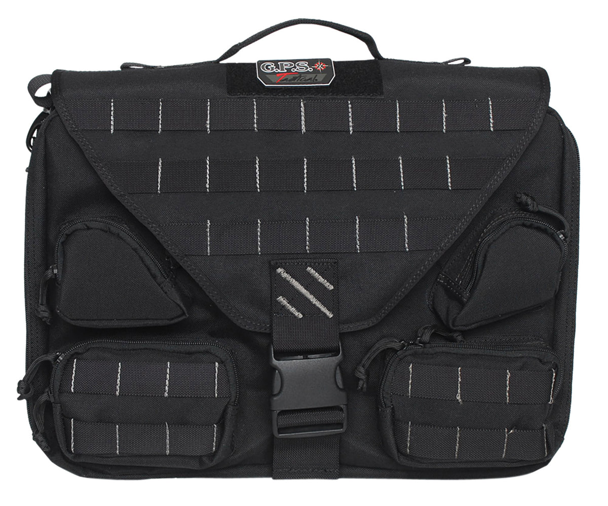 GPS Bags T1350BCB 1000D Polyester Tactical Briefcase Black with Lockable Zippers & Handgun Compartment