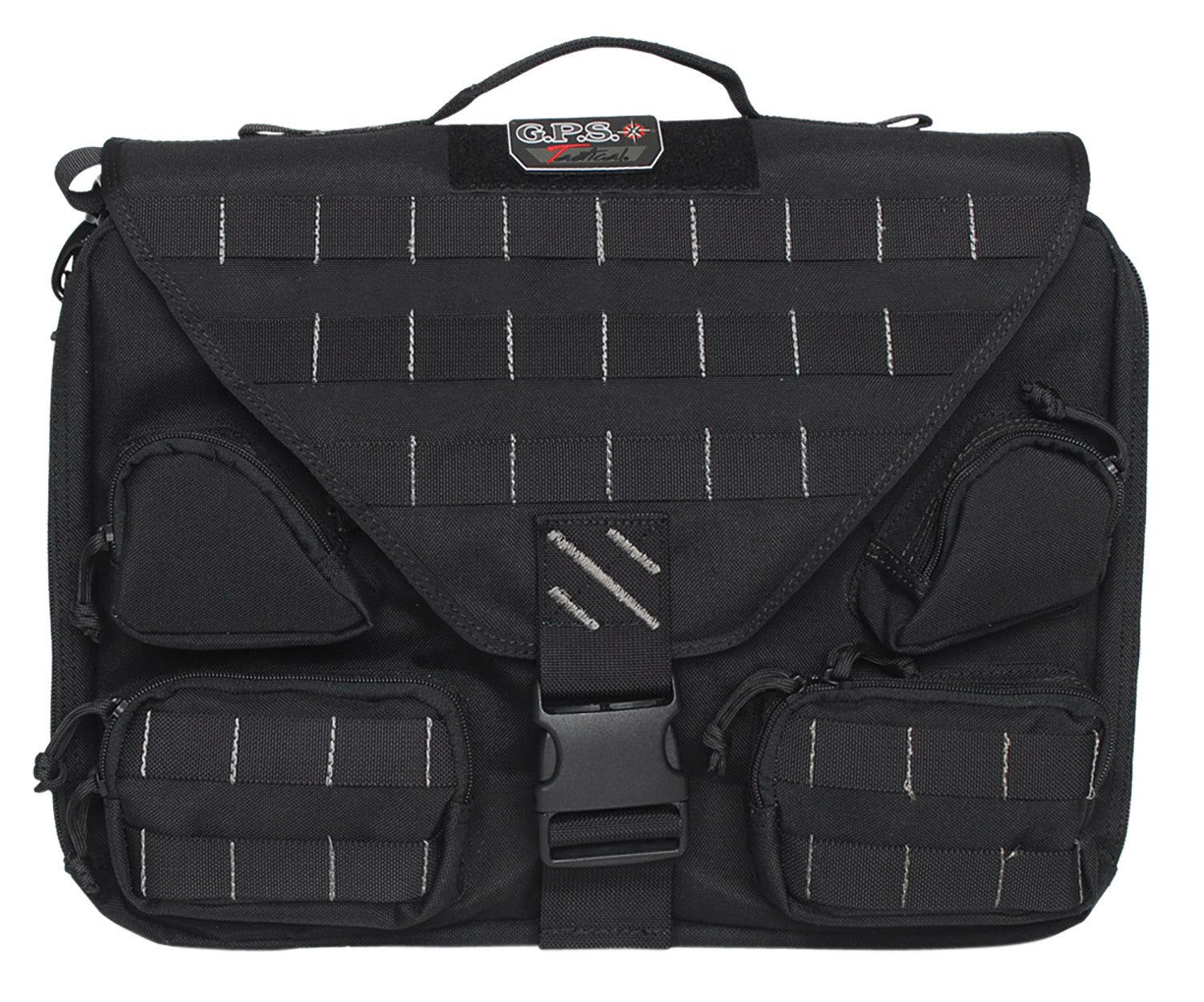 GPS Bags T1350BCB 1000D Polyester Tactical Briefcase Black with Lockable Zippers & Handgun Compartment