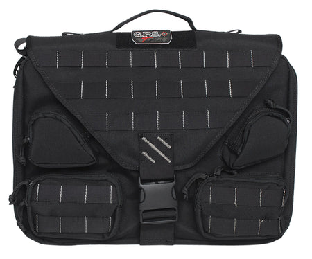 GPS Bags T1350BCB 1000D Polyester Tactical Briefcase Black with Lockable Zippers & Handgun Compartment