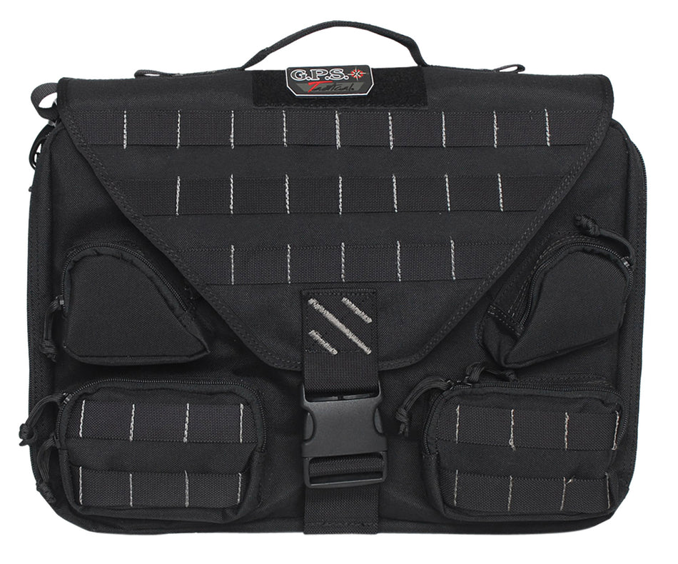 GPS Bags T1350BCB 1000D Polyester Tactical Briefcase Black with Lockable Zippers & Handgun Compartment