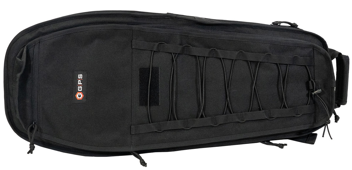 GPS Bags SRC30 Single Covert 30" Black 600D Polyester Rifle Case with Padded Compartment & Morale Patch Panel
