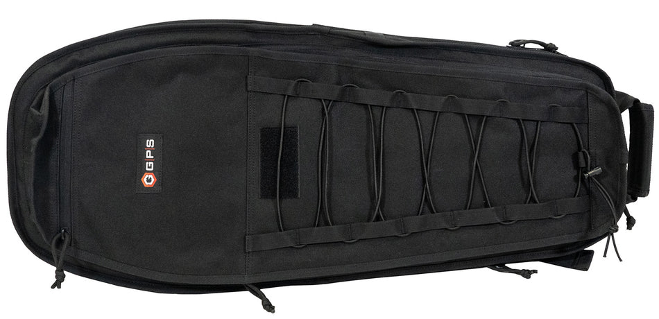 GPS Bags SRC30 Single Covert 30" Black 600D Polyester Rifle Case with Padded Compartment & Morale Patch Panel